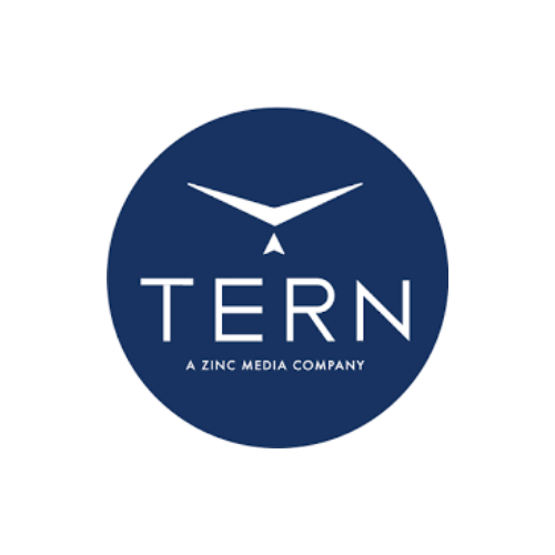 A navy image with white text that reads Tern